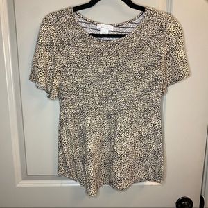Leopard Print short sleeve top